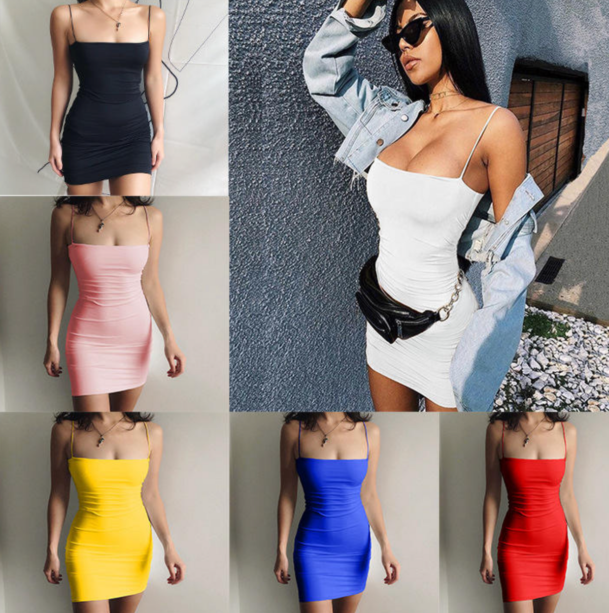 Women’s Summer Spaghetti Strap Bodycon Dress