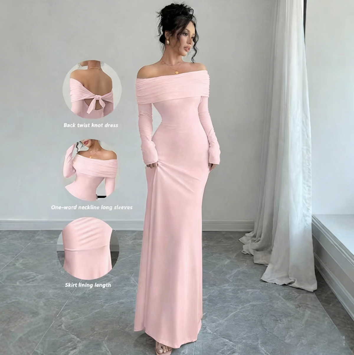 Women's Retro Stand Collar Dress