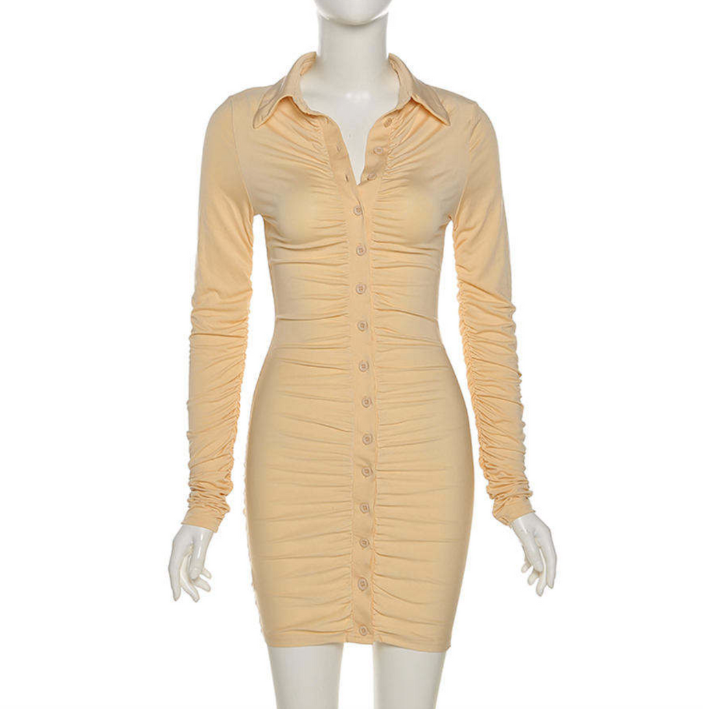 Women's Long Sleeve Bodycon Mini Dress