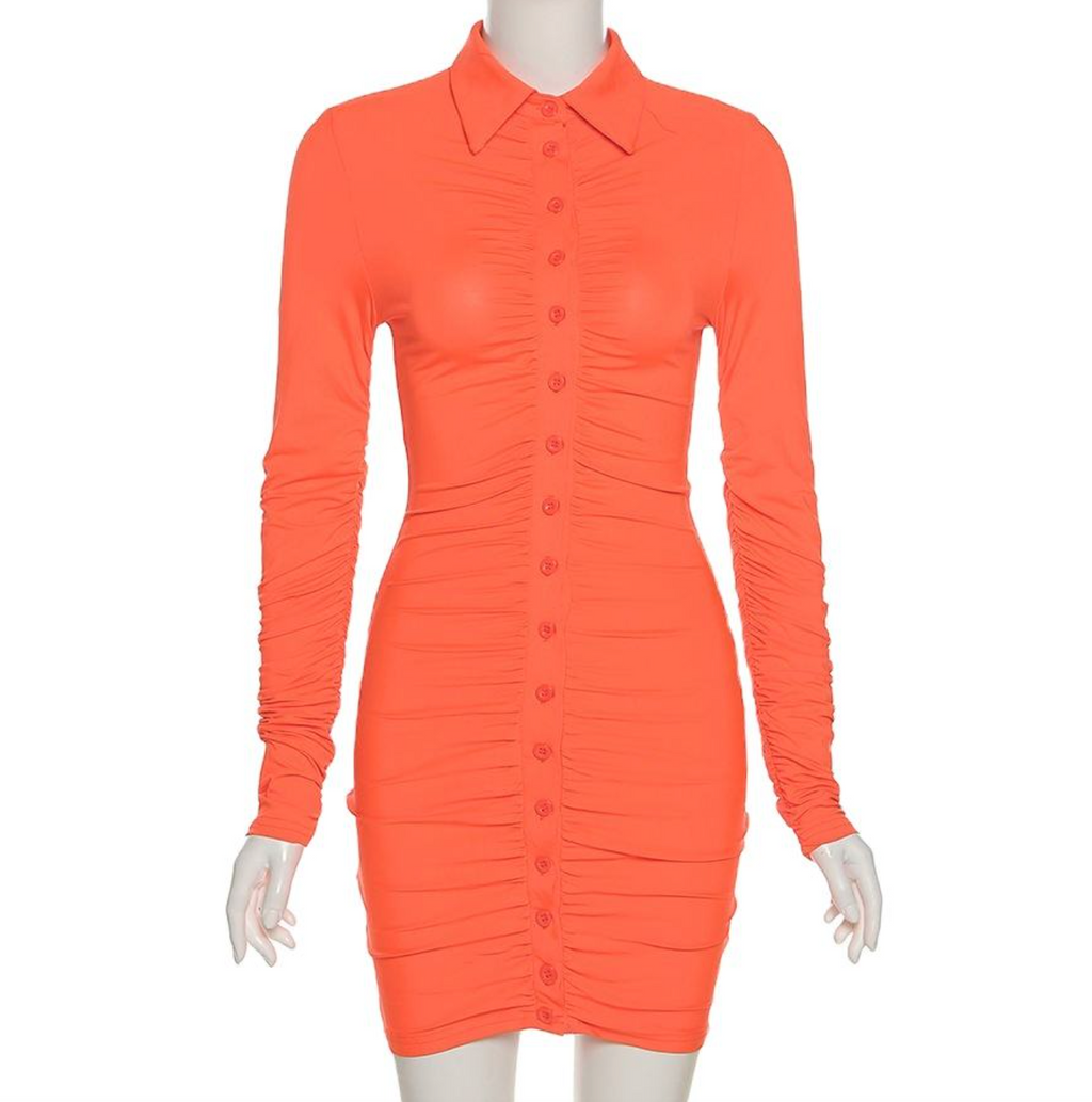 Women's Long Sleeve Bodycon Mini Dress